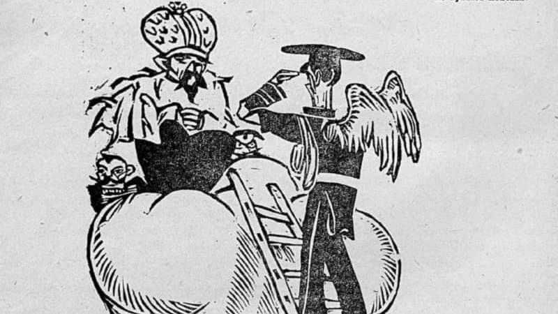 Карикатуры 1919-1920-х годов