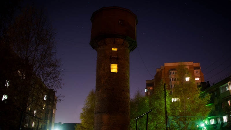 Водонапорная башня на улице Гагарина