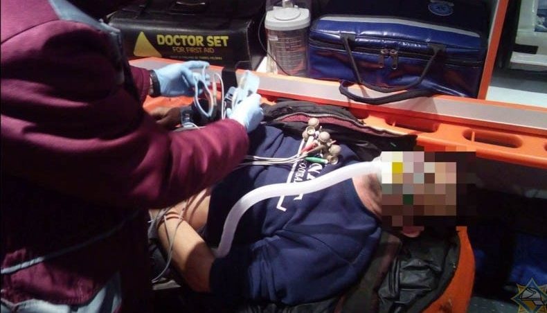 Человека спасли из гаража в Орше