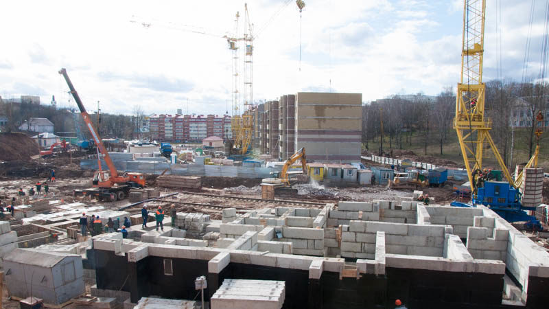 стройка многоэтажного дома