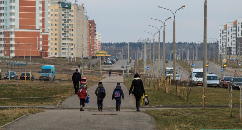 Билево дорога в микрорайоне