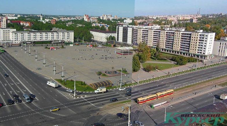панорама площади Победы в Витебске