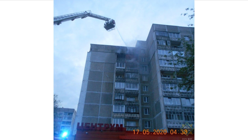пожар на 9 этаже Новополоцк