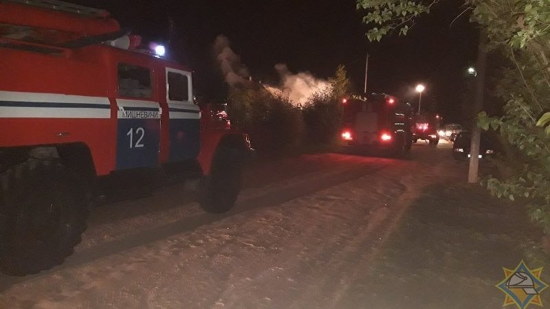 пожар частного дома по улице Фрунзе в горпоселке Шумилино