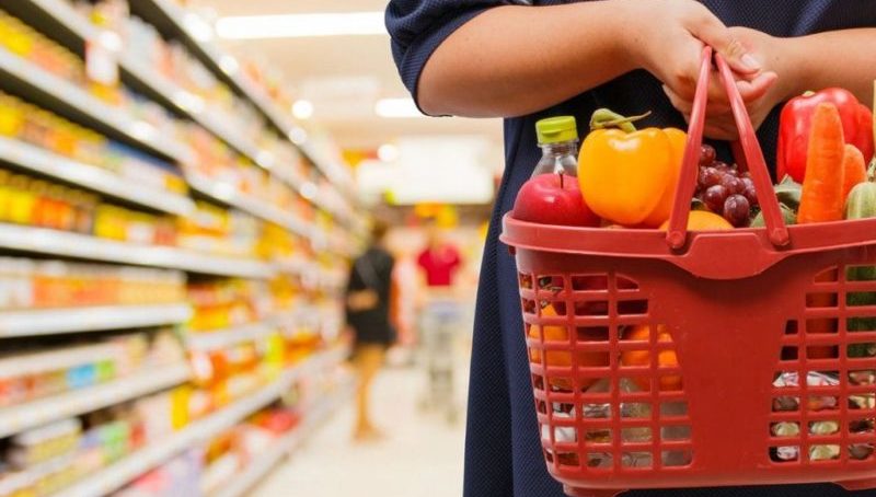 продукты в корзине