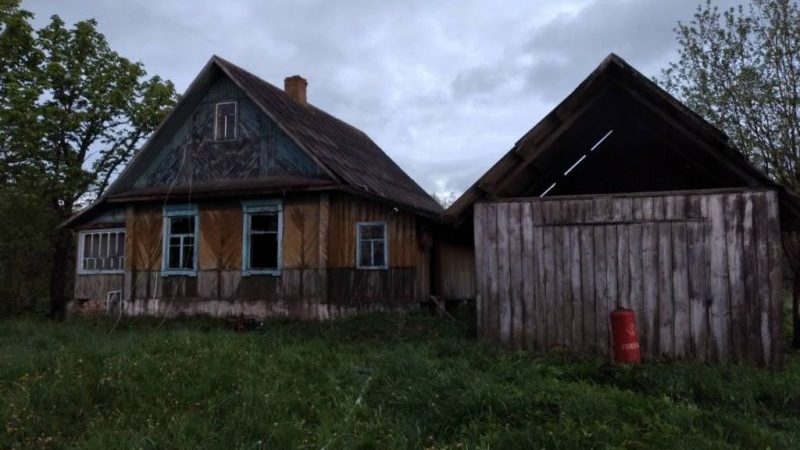 Ушачи сгоревший дом