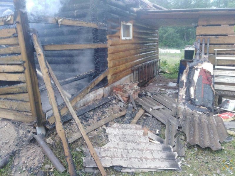 пожар бани Браславский район