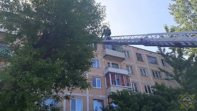 пожарные на пожаре в Витебске