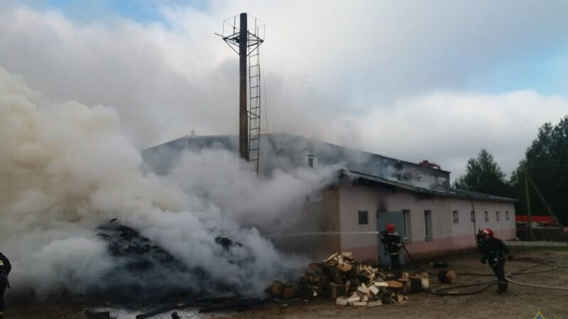 Витебск пожар лесопилка