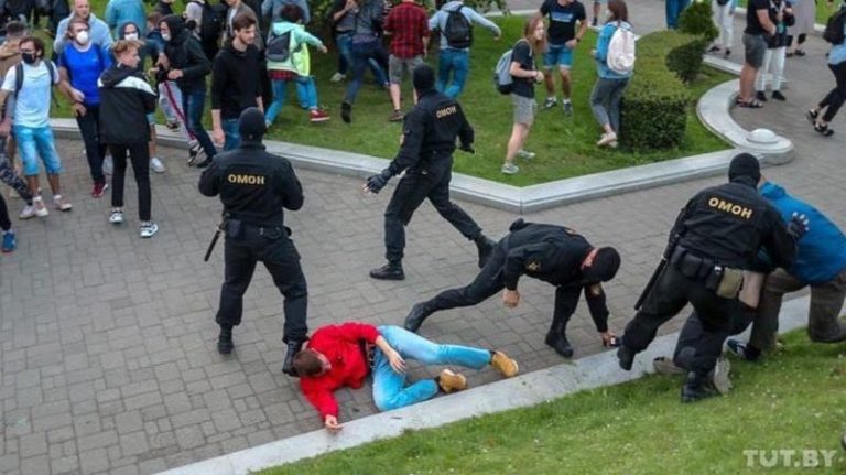 задержания Минск сопротивление демонстрантов