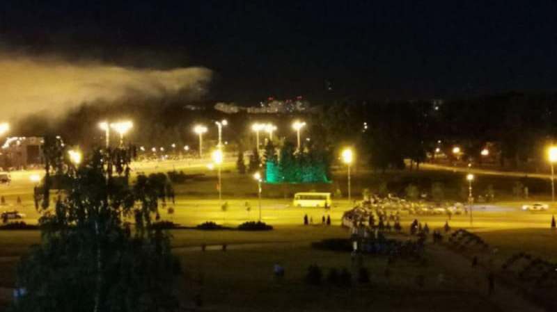 Минск вечером 9 августа