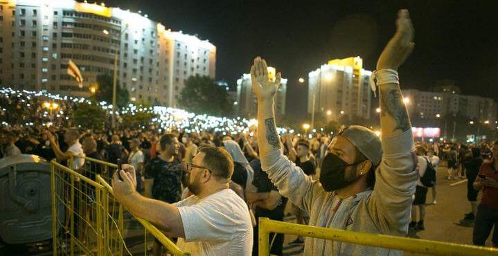 протесты в Минске