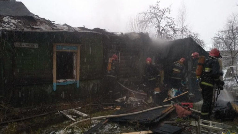 пожар дома в Витебске