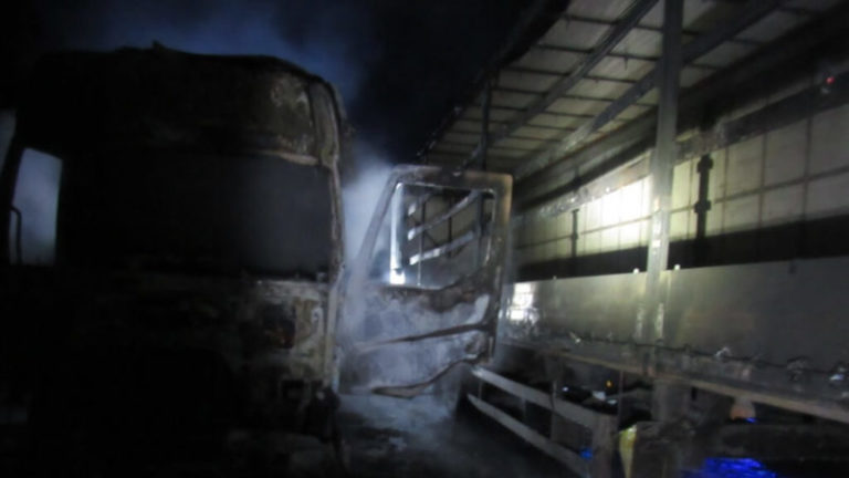 пожар грузового автомобиля