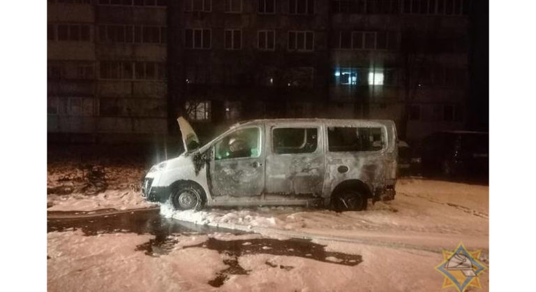 пожар микроавтобуса