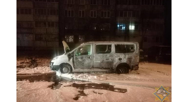 пожар микроавтобуса