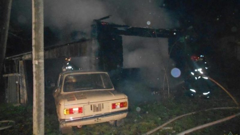 Пожар в витебском районе