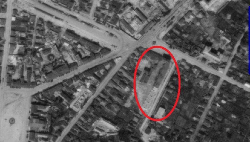 "Белый дом" на немецкой аэрофотосъемке 1941 года