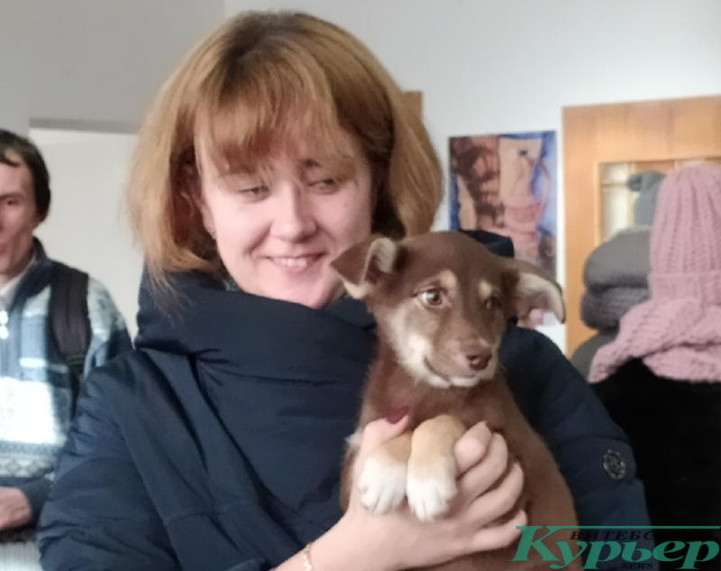 Маша забрала щенка на акции