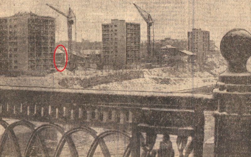 1968 год. Строительство 9-этажек на берегу Двины