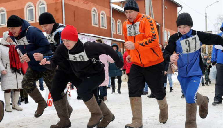 забег в валенках