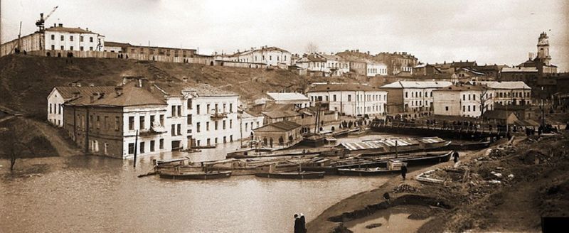 1956 год. Наводнение на улице Толстого в Витебске
