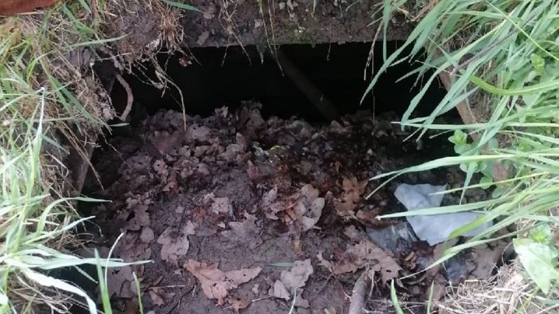 Ход под землю во дворе дома № 23/34