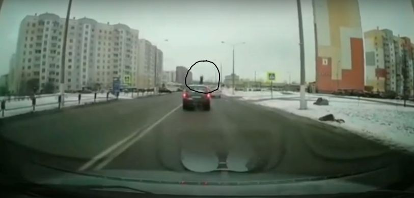 Скрин с видео ДТП в Билево
