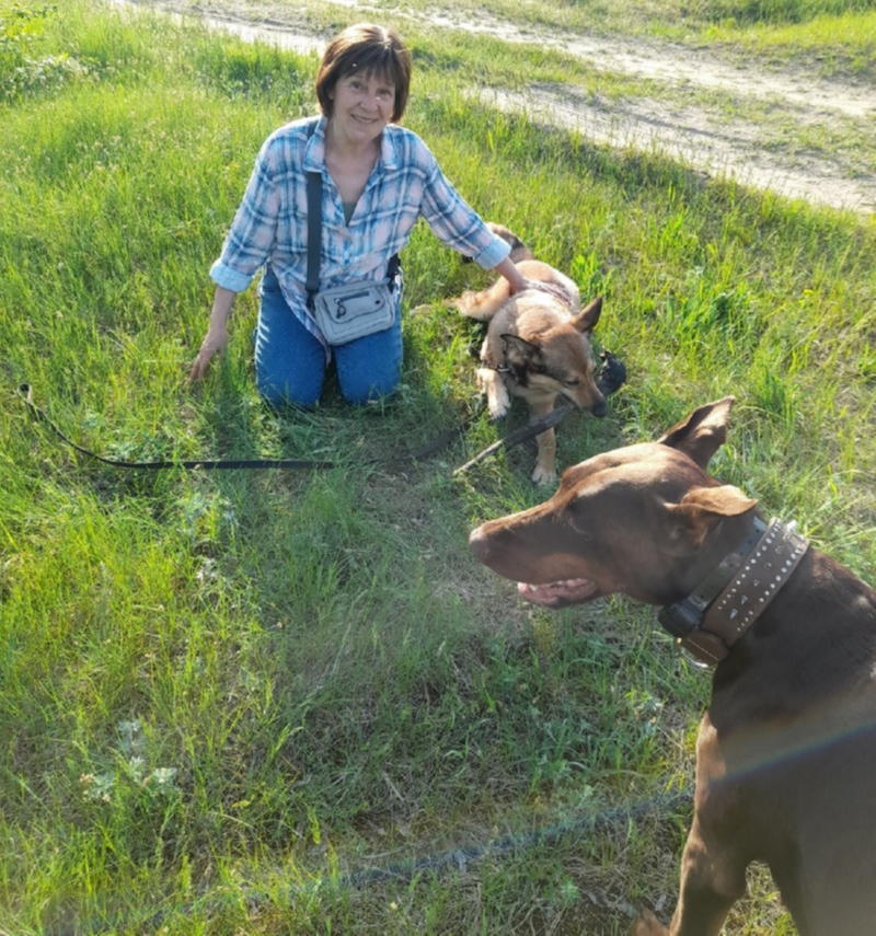 Наталья с питомцем из приюта 