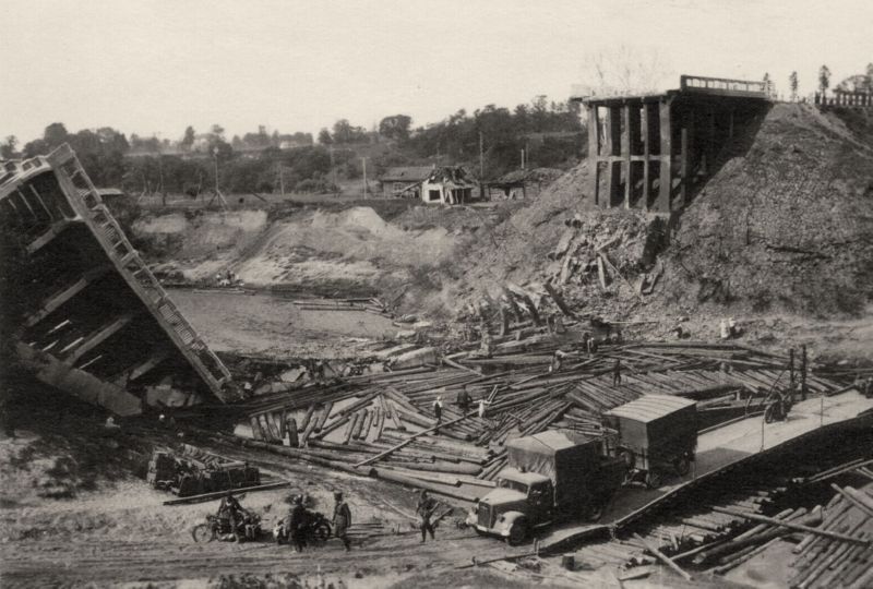 Мост через Лучёсу (им. Шмырева). 1941 г.