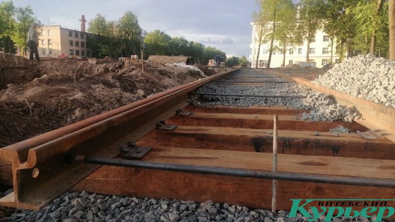 Рельсы трамвая у 3-й школы